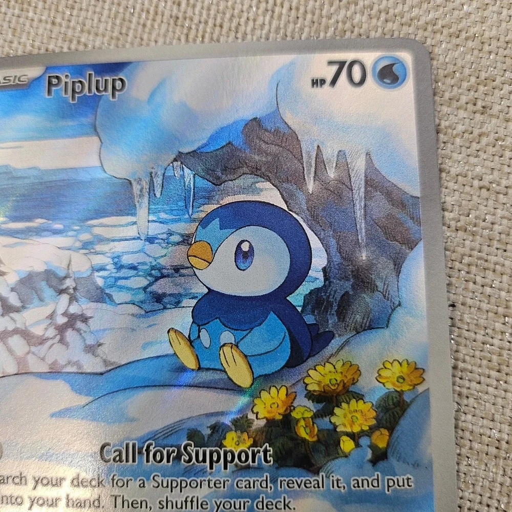 Pokemon Piplup Illustration Rare Prismatic Evolutions 098/094 Full Art Holo Card